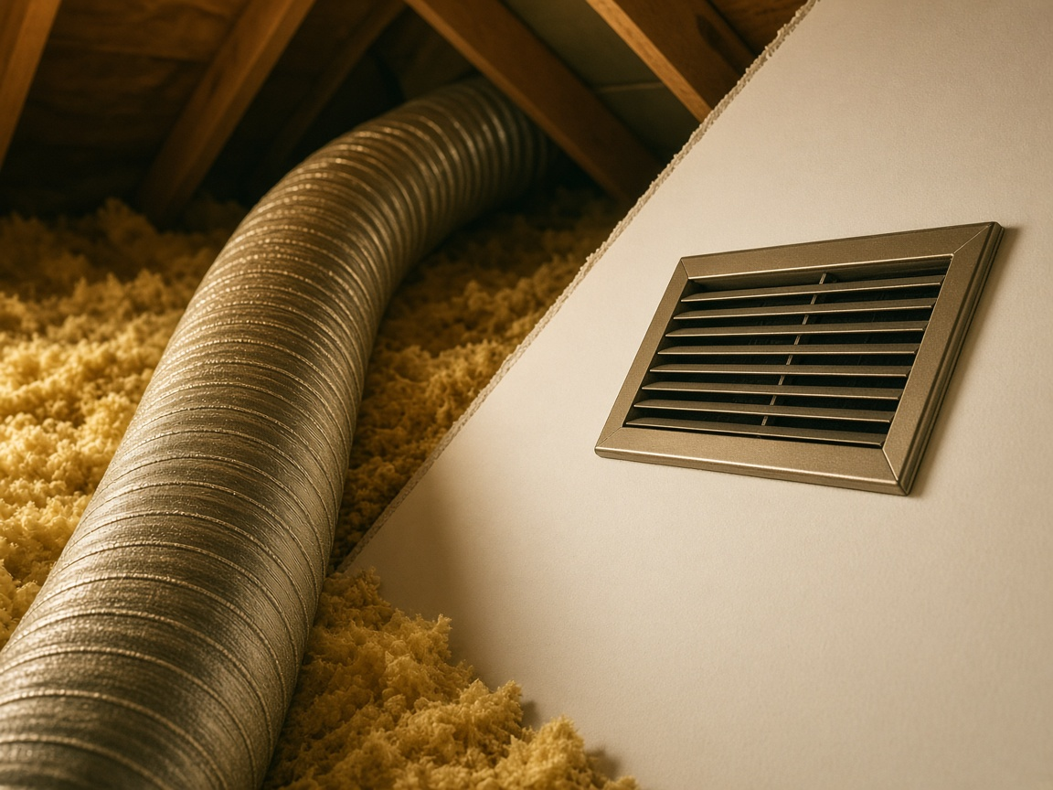 Flex duct in an attic